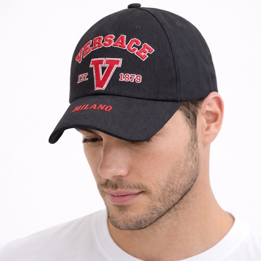 Versace Varsity Logo Baseball Hat